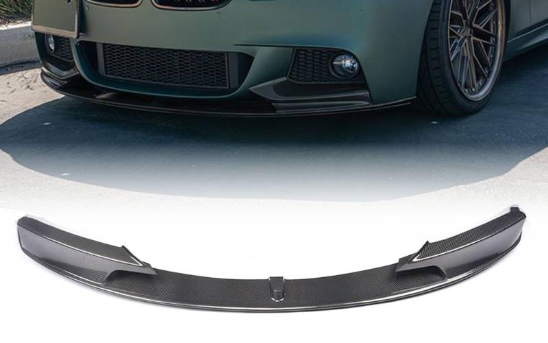 MpTuned F10 F11 Performance Carbon Look Front Bumper Spoiler Lippe für 5 Series 2010–2017, Performance Tuning 4-Türer Limousine 518i 520i 530i 540i m550i 518d 520d 530d 540d von MpTuned