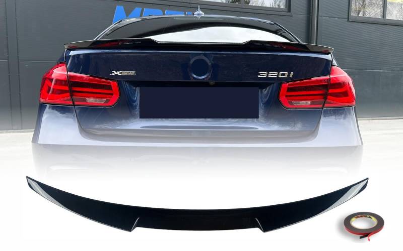 MpTuned BMW F30 M4 Stil Heckspoiler glänzend schwarz für 3er Limousine 4-Türer 318i 320i 330i 340i m340i 318d 320d 330d 340d m340d von MpTuned