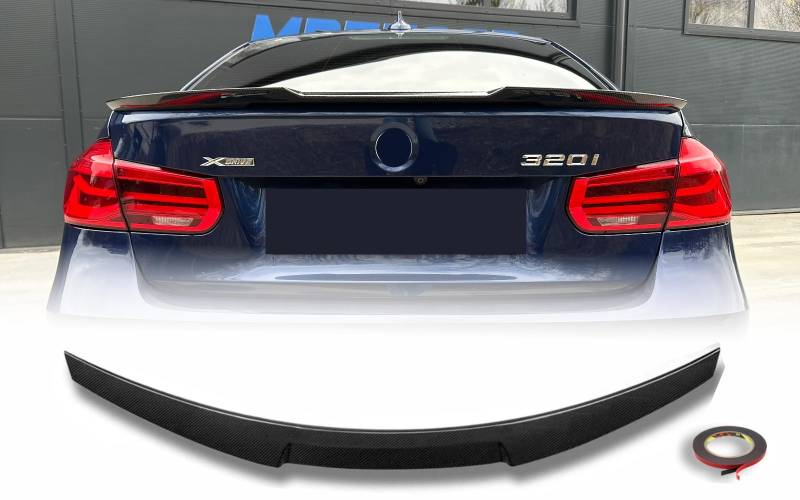 MpTuned BMW F30 M4 Stil Heckspoiler Carbon Optik für 3er Limousine 4-Türer 318i 320i 330i 340i m340i 318d 320d 330d 340d m340d von MpTuned