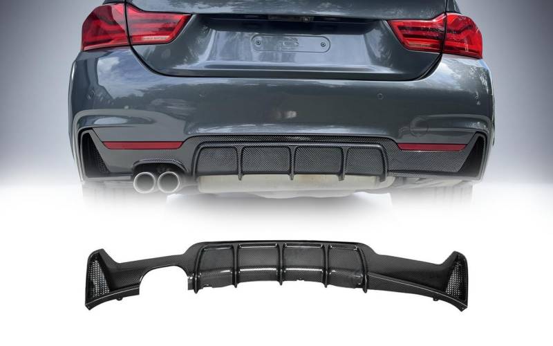 MpTuned BMW F32 F33 F36 Diffusor Carbon Optik für 4er 2014-2019 420 428 430 Heckdiffusor von MpTuned