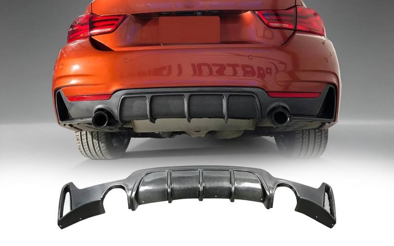MpTuned BMW Diffusor F32 F33 F36 Carbon Optik für 4er 2014-2019 Performance Tuning 435i 440i 435d 440d von MpTuned