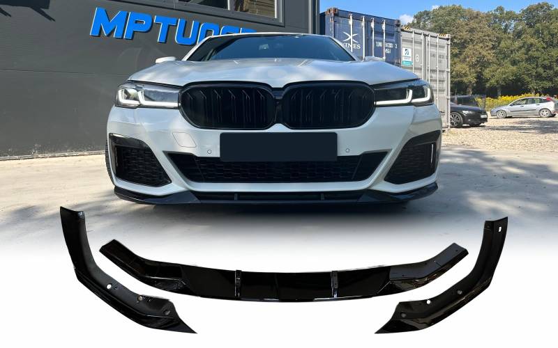 MpTuned G30 G31 LCI Performance Schwarz glänzend Frontstoßstange Spoilerlippe für 5er 2021-Performance Tuning 5er Limousine 518i 520i 530i 540i m550i 518d 520d 530d 540d von MpTuned