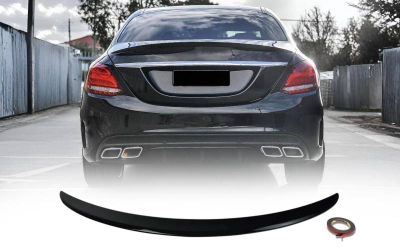 MpTuned MB W205 Sedan Rear Spoiler Glossy Black Trunk Spoiler for W205 2014-2021 Year Models Performance Tuning Restyling von MpTuned
