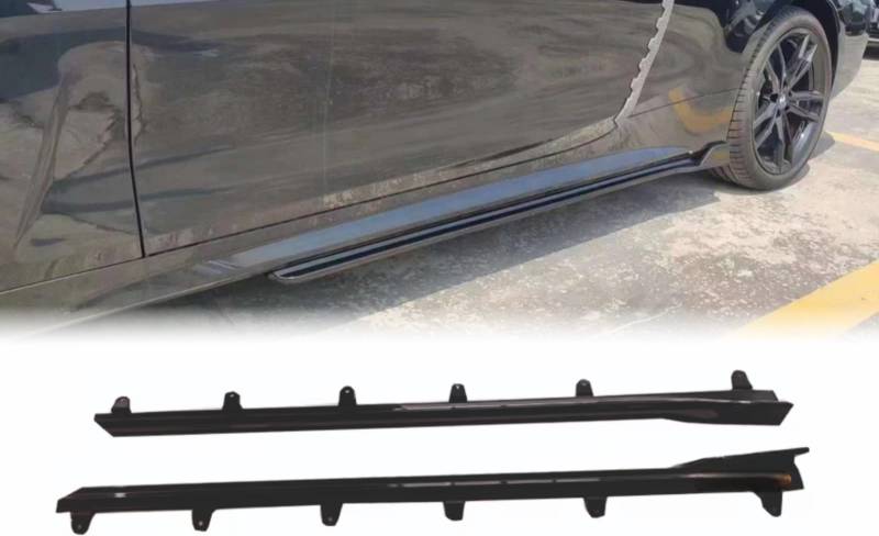MpTuned Schwarz glänzende Seitenschweller für 4er G22 G23 G26 2021-418i 420i 430i 435i 440i 418d 420d 430d 435d 440i 440d Tuning von MpTuned