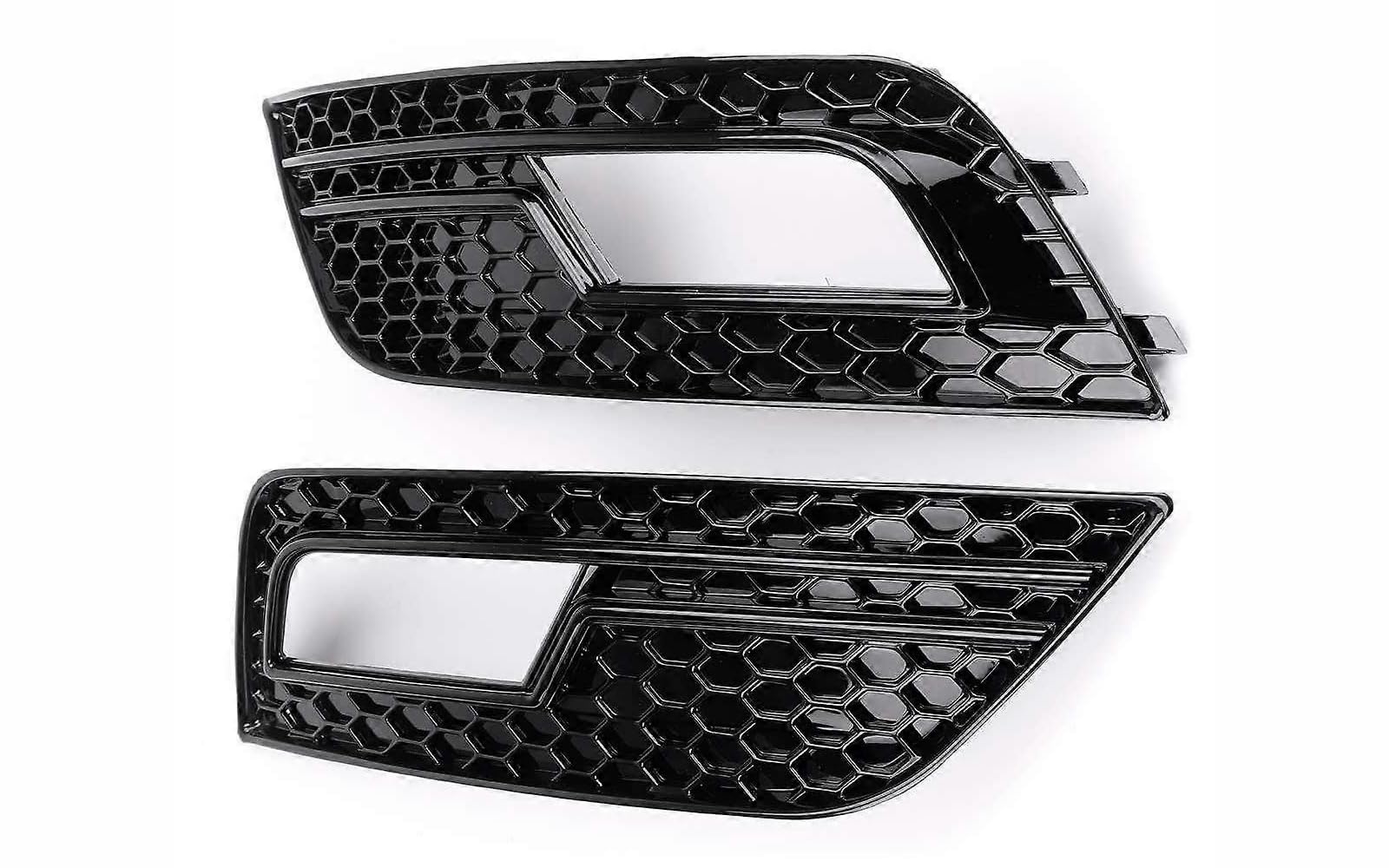 Mptuned Auto Nebelscheinwerfer Abdeckung für Audi A4 S4 B8.5 2012-2016,Kühlergrill Abdeckung glänzend schwarz Lampe Rahmen Frontstoßstange Gitter Blende Zubehör Mptuned Auto Nebelscheinwerfer Abdeckung für Audi A4 S4 B8.5 2012-2016,Kühlergrill Abdeckung glänzend schwarz Lampe Rahmen Frontstoßstange Gitter Blende Zubehör von MpTuned