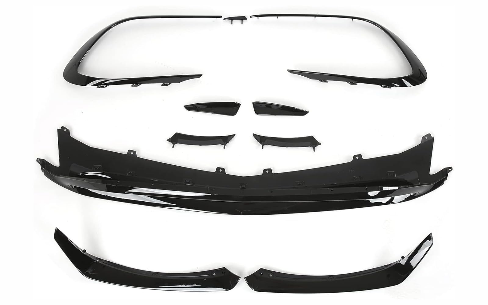 Mptuned Frontstoßstangen-Styling-Kit Glänzend Schwarz Kompatibel mit CLA-Klasse C117 Facelift 2016-2019 | Nur für AMG-Stoßstange | Hochwertiger ABS Kunststoff, Inklusive Befestigungsmaterial Mptuned Frontstoßstangen-Styling-Kit Glänzend Schwarz Kompatibel mit CLA-Klasse C117 Facelift 2016-2019 | Nur für AMG-Stoßstange | Hochwertiger ABS Kunststoff, Inklusive Befestigungsmaterial von MpTuned