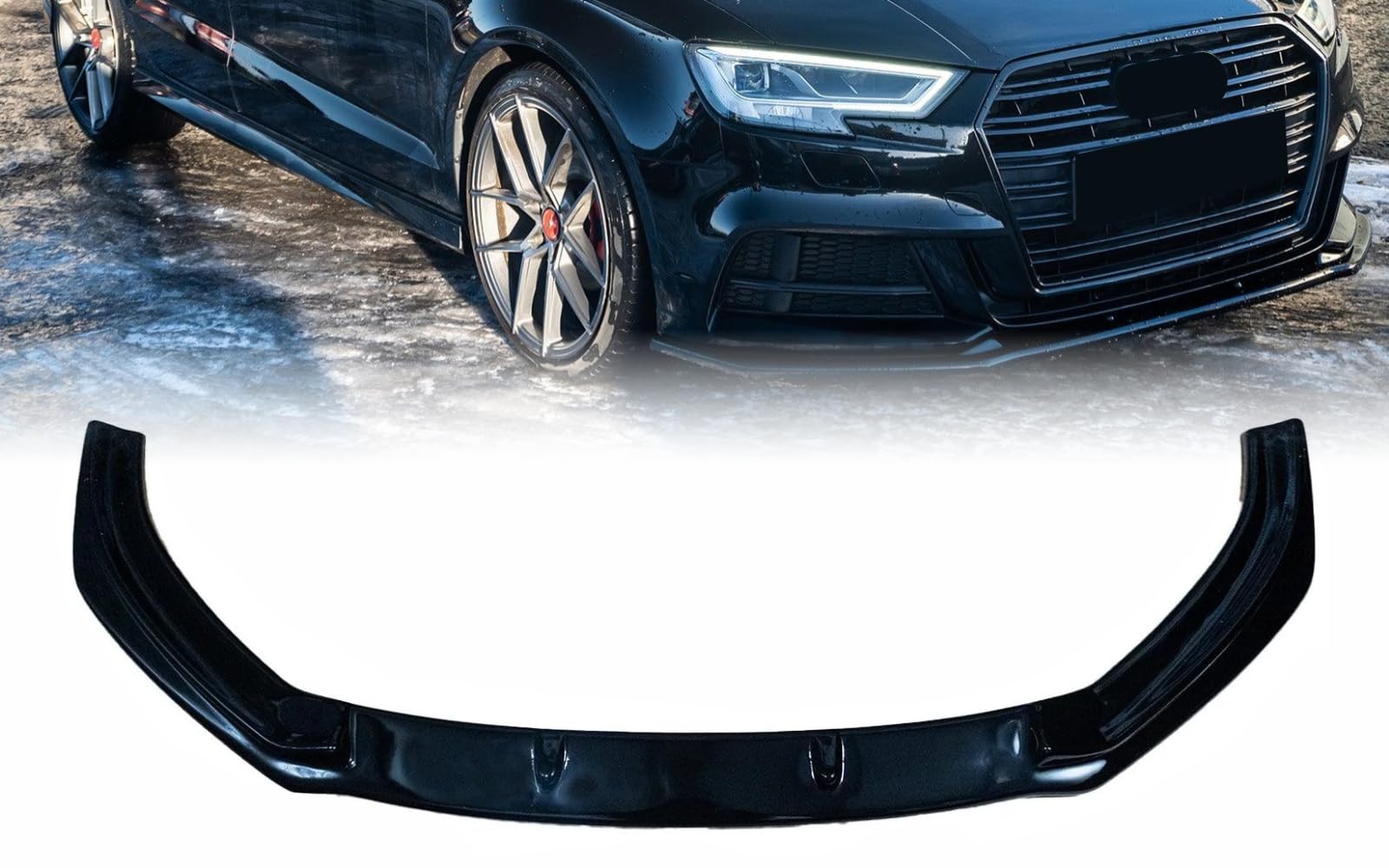 Mptuned Frontstoßstangenlippe Spoiler Splitter Kompatibel mit Audi A3 8V Facelift 2016-2020 | ABT-Stil, Sportliches Design, Glänzende Oberfläche, Einfache Montage Mptuned Frontstoßstangenlippe Spoiler Splitter Kompatibel mit Audi A3 8V Facelift 2016-2020 | ABT-Stil, Sportliches Design, Glänzende Oberfläche, Einfache Montage von MpTuned