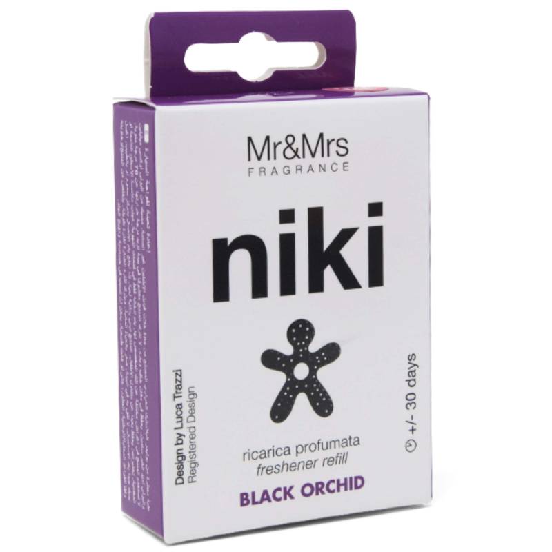 Mr & Mrs Fragance Nachfüllpack für Duftspender Auto Niki Duft Orchidee Noir von Mr&Mrs