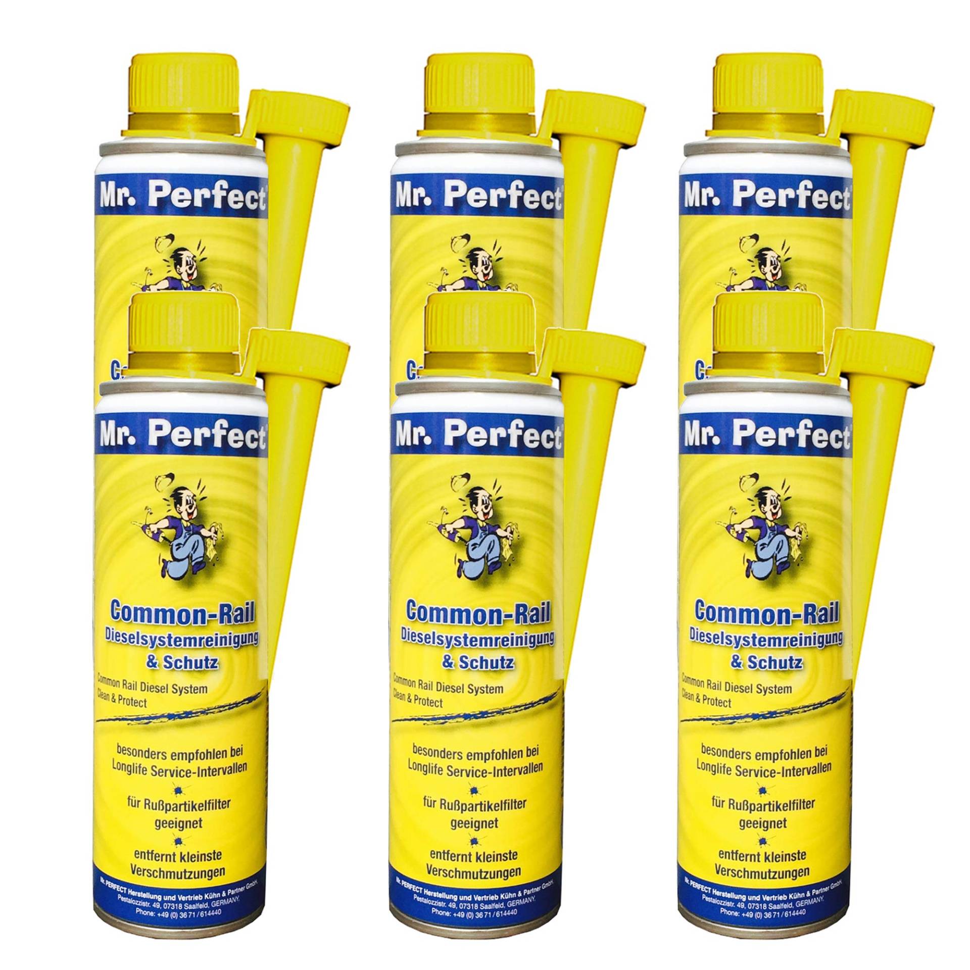 Mr. Perfect® Common Rail Diesel-Systemreiniger & Schutz Additiv für Dieselmotoren - 6 x 250ml von Mr. Perfect