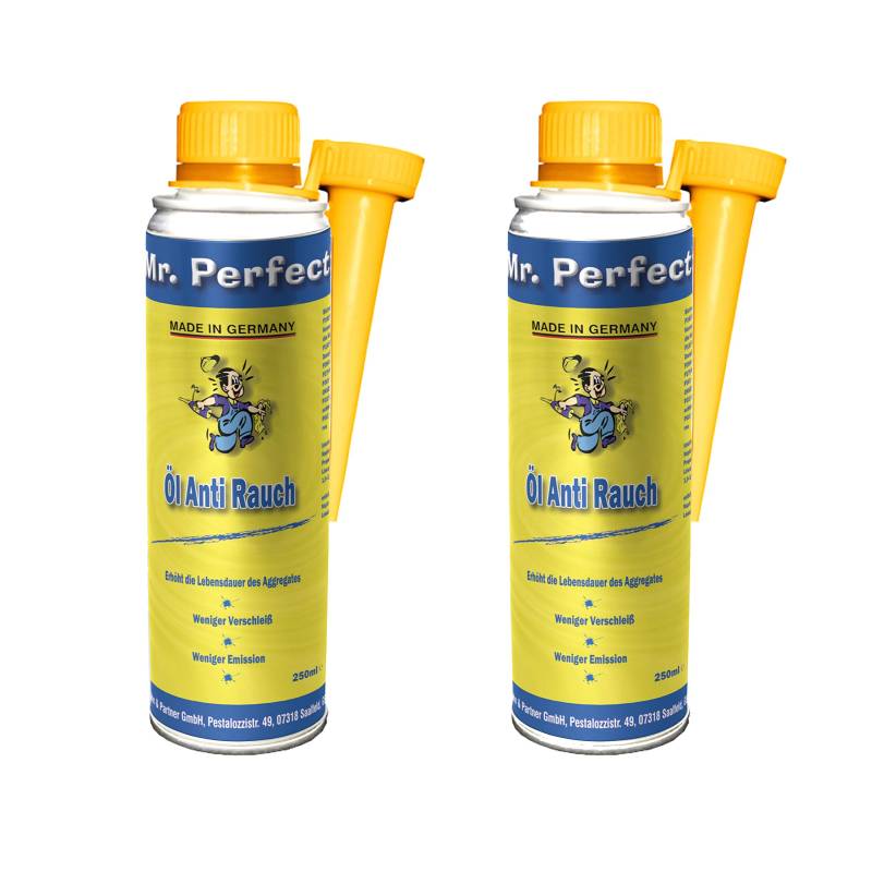 Mr. Perfect® Öl Anti Rauch Additiv, 2 x 250 ml - Motoröl Zusatz zur Verringerung von Auspuffqualm von Mr. Perfect