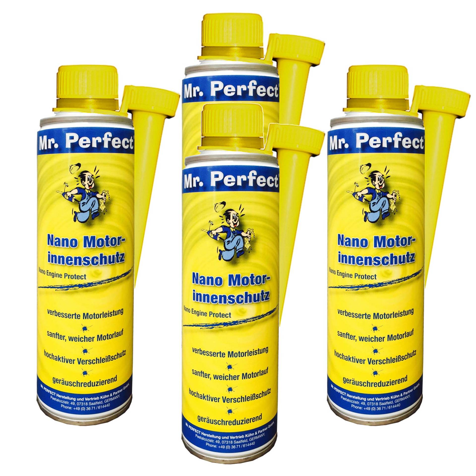 Mr. Perfect Nano Motorinnenschutz Ölzusatz, 4x 250 ml - Motorversiegelung Additiv von Mr. Perfect
