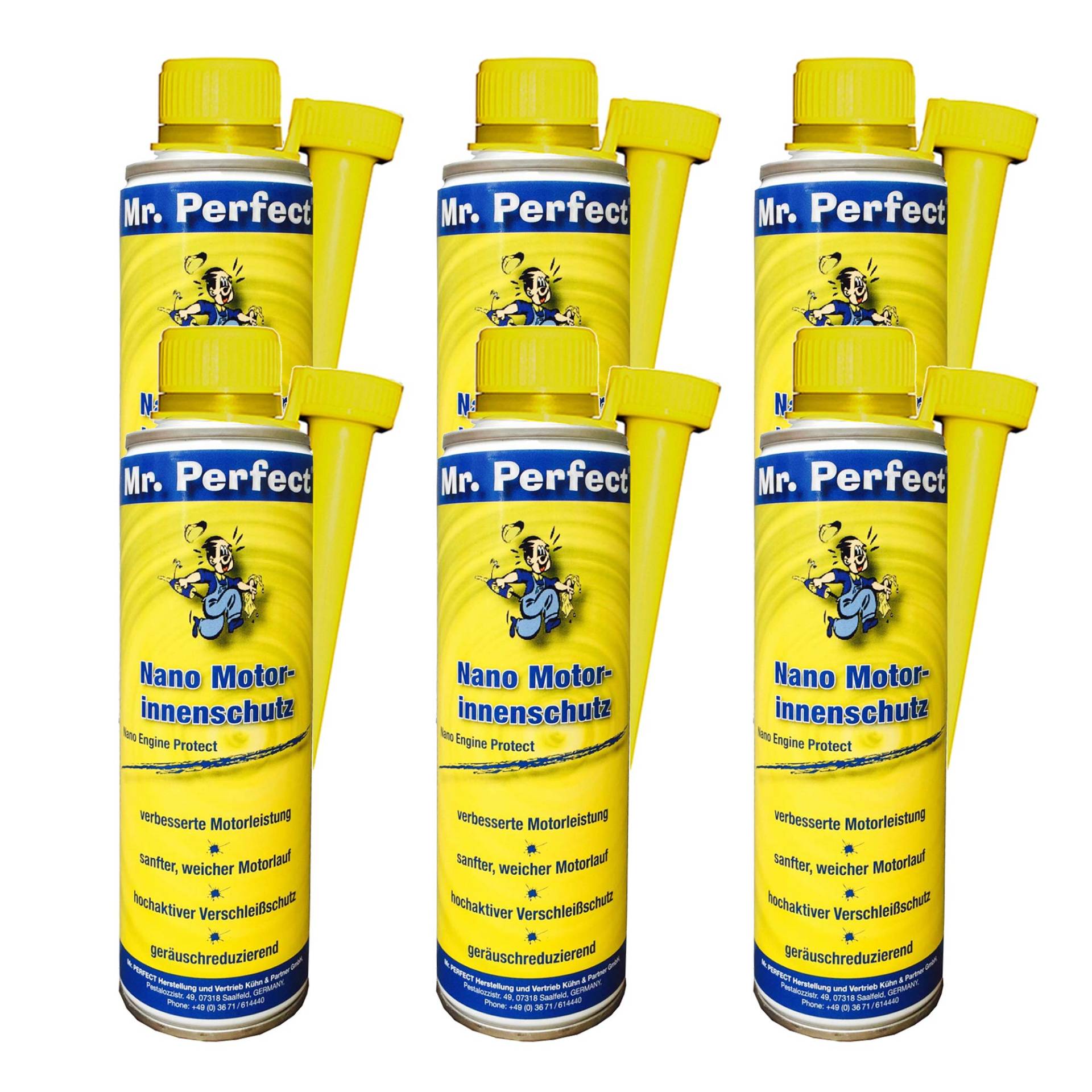 Mr. Perfect Nano Motorinnenschutz Ölzusatz, 6x 250 ml - Motorversiegelung Additiv von Mr. Perfect