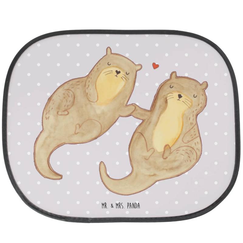 Mr. & Mrs. Panda Auto Sonnenschutz Otter Hände halten - Geschenk, Autosonnenschutz, Seeotter, Sonne Auto, Sonnenschutz Autofenster, glücklich, von Mr. & Mrs. Panda