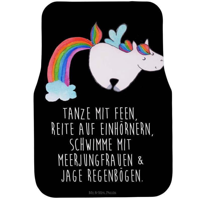 Mr. & Mrs. Panda Fahrer Autofußmatte Einhorn Fliegendes Pferd - Geschenk, Unicorn, Einhörner, Erwachsenwerden, Glitzer, Fußmatte Auto, Realität, von Mr. & Mrs. Panda