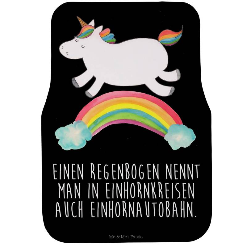 Mr. & Mrs. Panda Fahrer Autofußmatte Einhorn Regenbogen - Geschenk, Einhorn Deko, Unicorn, Einhornpower, Glitzer, Erwachsenwerden, Autofußmatten, von Mr. & Mrs. Panda