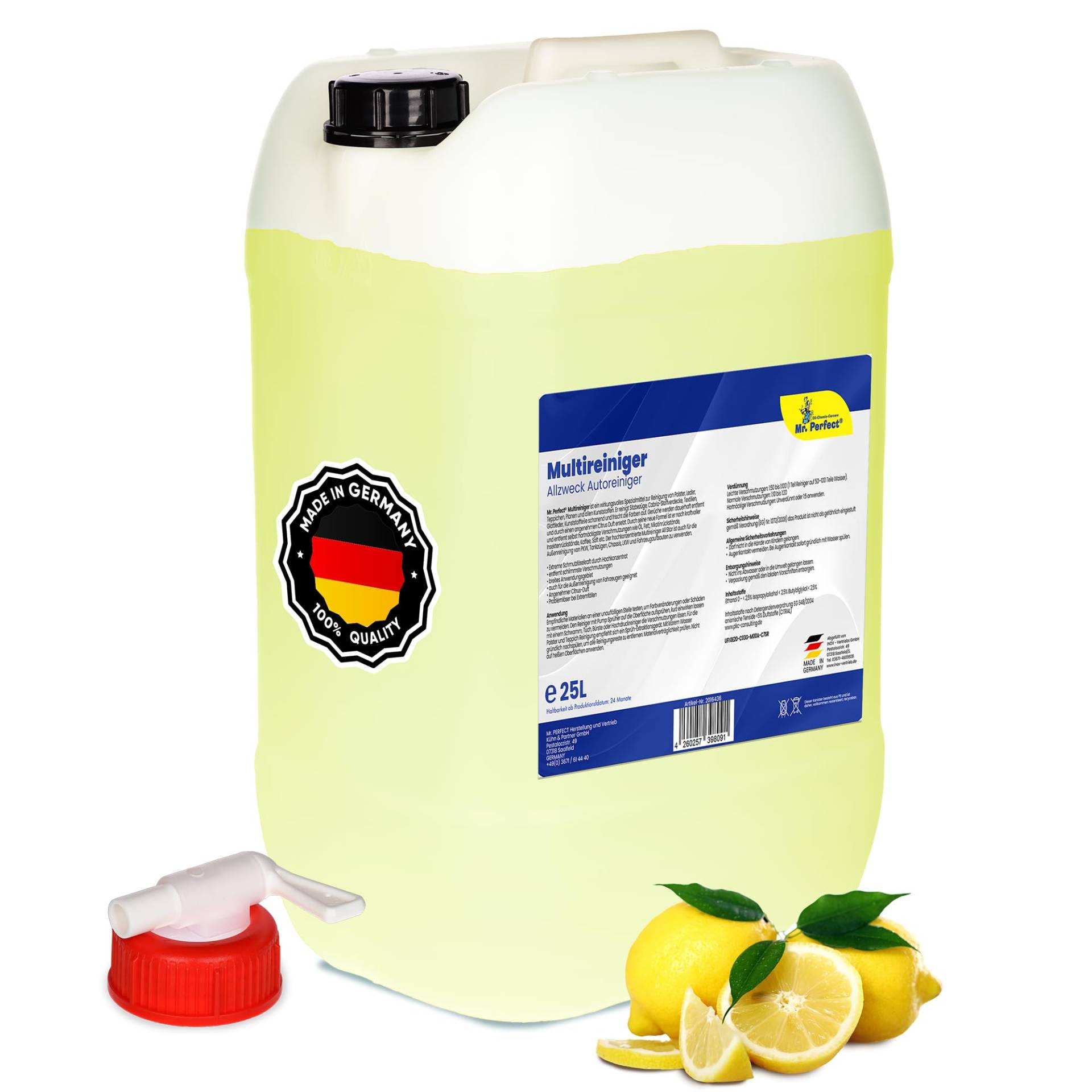 Mr. Perfect - Multistar Multireiniger 25L Konzentrat - Polsterreiniger, Teppichreiniger, Textilreiniger, Kunststoffreiniger und Autoinnenreiniger - Autoreinigung Innen & Außen Mr. Perfect - Multistar Multireiniger 25L Konzentrat - Polsterreiniger, Teppichreiniger, Textilreiniger, Kunststoffreiniger und Autoinnenreiniger - Autoreinigung Innen & Außen von Mr. Perfect