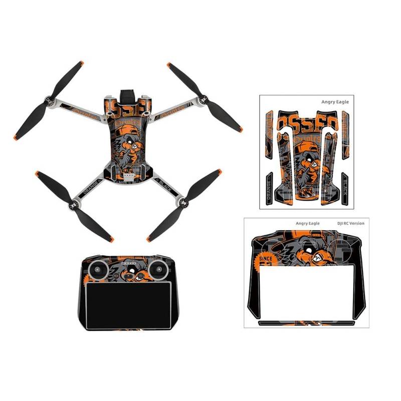 Mini 3 Pro Drohnen Aufkleber Set, Kleber Wasserdichte Skins Sticker Kit kompatibel für Mini 3 Pro Drohne kompatibel für DJI RC Fernbedienung Dekoration Schutz Zubehör (Stil 1) von Mrisata