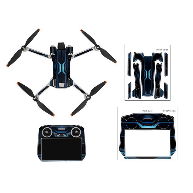 Mini 3 Pro Drohnen Aufkleber Set, Kleber Wasserdichte Skins Sticker Kit kompatibel für Mini 3 Pro Drohne kompatibel für DJI RC Fernbedienung Dekoration Schutz Zubehör (Stil 3) von Mrisata