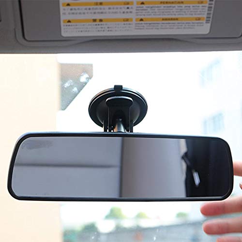 Mrisata Autospiegel Rückspiegel Universal Schwarz Auto LKW Spiegel Innenspiegel mit Saugnapf Rückspiegel (1PC) von Mrisata