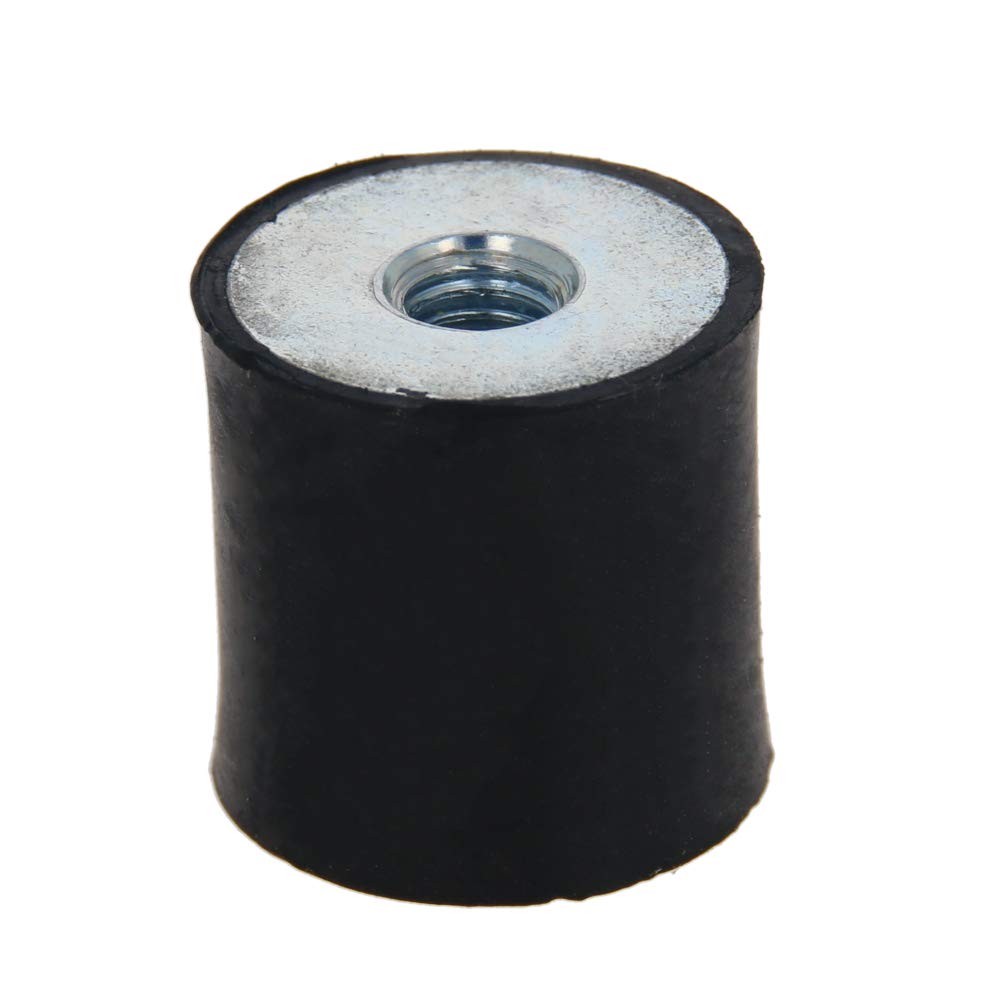 MroMax 3 cm x 2,4 cm M8-Gewinde, Gummi-Halterungen, Vibrationsisolatoren, ersetzt Anti-Vibrationspads, flacher Silentblock-Basisblock, schwarz, 1 Stück von MroMax