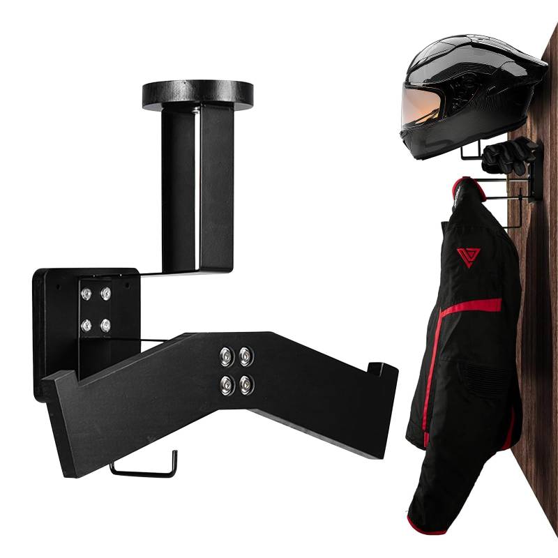 Helmhalter Wand, Motorradhelm Halterung Wand für Taktische Weste Platte Träger, Vielseitiger Helm Halterung Wand Wandorganizer für Motorrad, Radfahrerausrüstung, Jacke, Motorradhelm Halterung Wand von MsisieIve