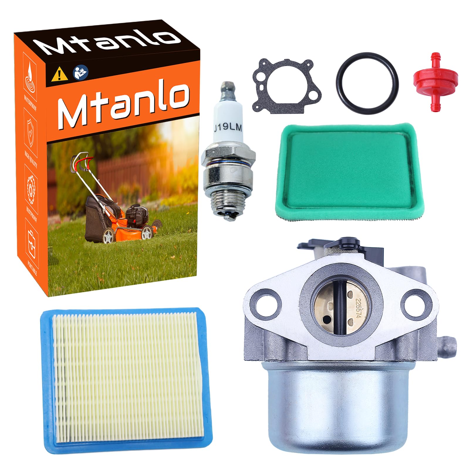 Mtanlo 799866 Vergaser für 799866 790845 799871 796707 794304, Vergaser Set für 675 675ex 725ex Serie, Trimmer Luftfilter für 491588S 491588 399959, mit RJ19LM Zündkerze Mtanlo 799866 Vergaser für 799866 790845 799871 796707 794304, Vergaser Set für 675 675ex 725ex Serie, Trimmer Luftfilter für 491588S 491588 399959, mit RJ19LM Zündkerze von Mtanlo