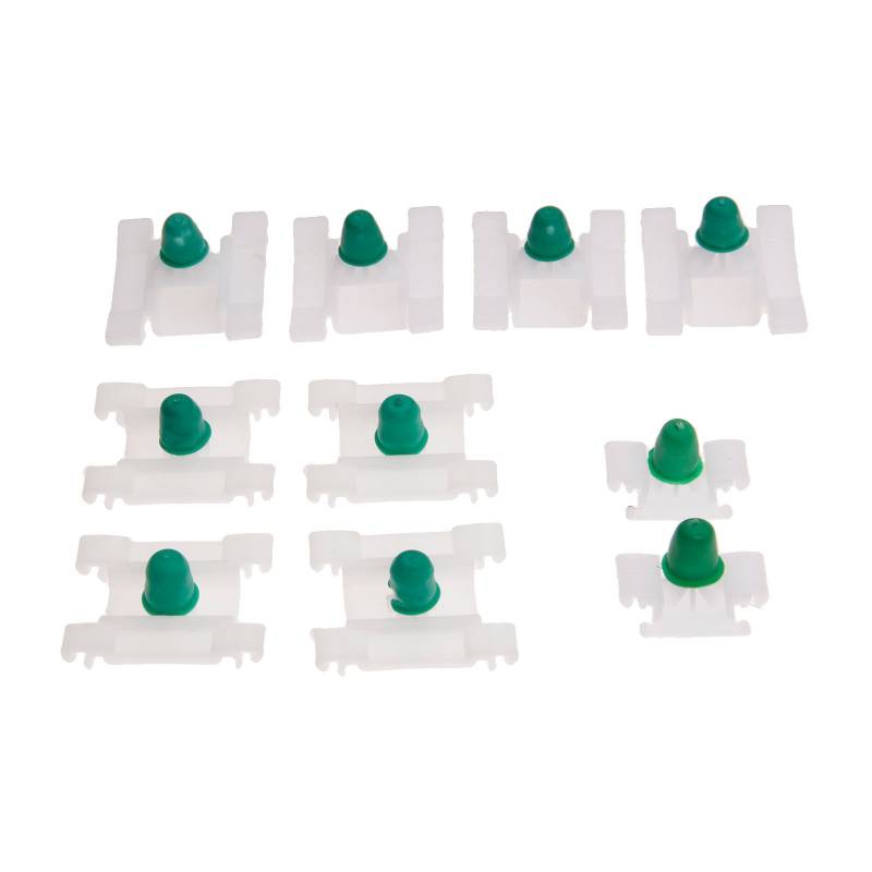 Mtsooning Auto Tür Moulding Trim Clips Seite Weiß Kunststoff mit Ösen ， Langer Stiel,kurzer Stiel und halben Clips insgesamt 10Pcs von Mtsooning