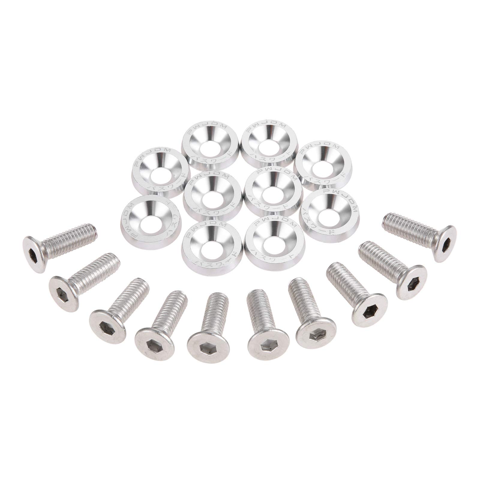 Mtsooning 10 Stück Universal M6 x 20 JDM Auto Schrauben Aluminium Stoßfänger Unterlegscheibe Unterlegscheib Mtsooning 10 Stück Universal M6 x 20 JDM Auto Schrauben Aluminium Stoßfänger Unterlegscheibe Unterlegscheib von Mtsooning