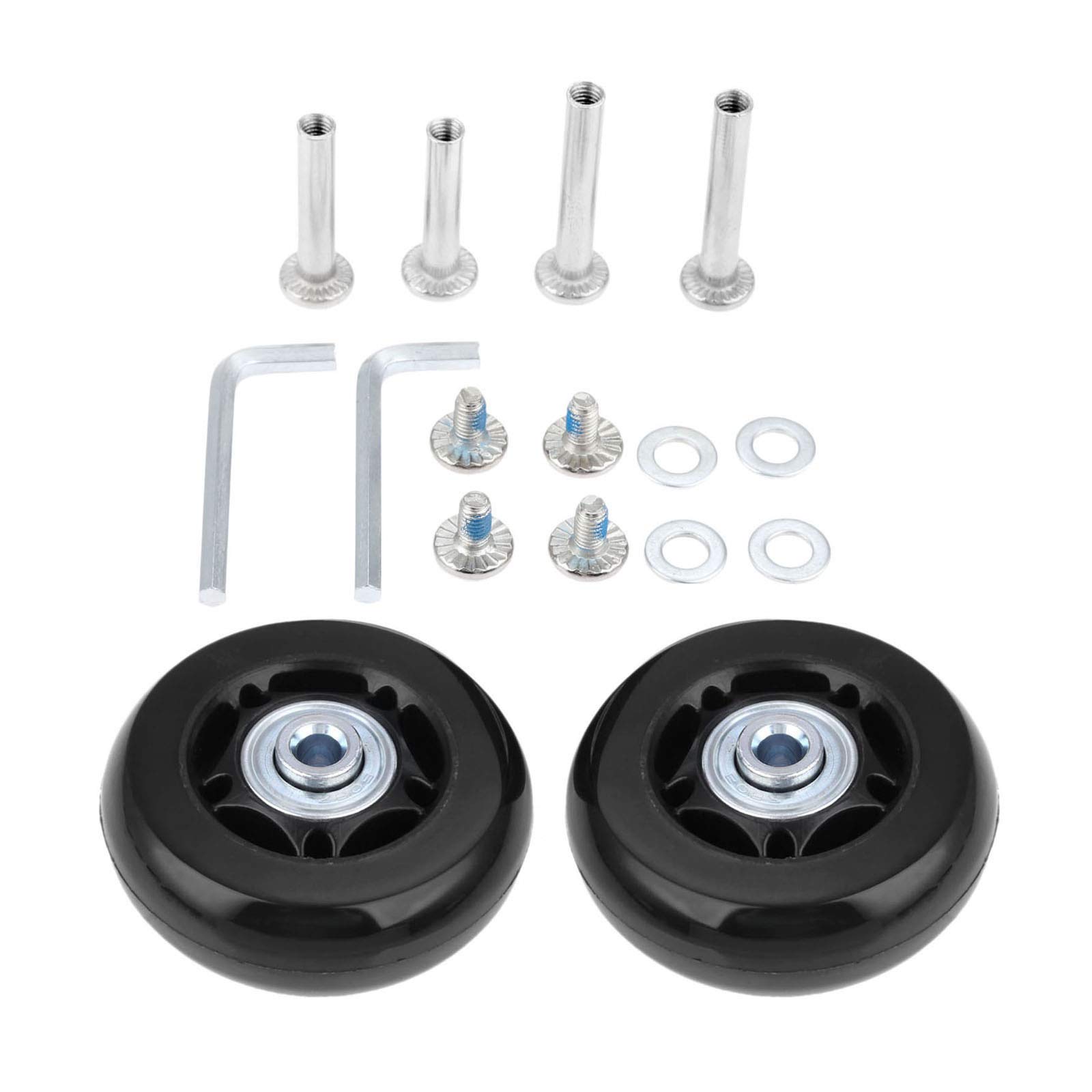Mtsooning 2 Stück 64x18mm Kofferrollen Ersatzrollen, Koffer Rollen Ersatz mit Montagezubehör, Ersatz Gepäck Koffer Ersatzräder, Gummi Ersatz Wheels für Trolley Koffer Reisekoffer Ersatzrad Mtsooning 2 Stück 64x18mm Kofferrollen Ersatzrollen, Koffer Rollen Ersatz mit Montagezubehör, Ersatz Gepäck Koffer Ersatzräder, Gummi Ersatz Wheels für Trolley Koffer Reisekoffer Ersatzrad von Mtsooning