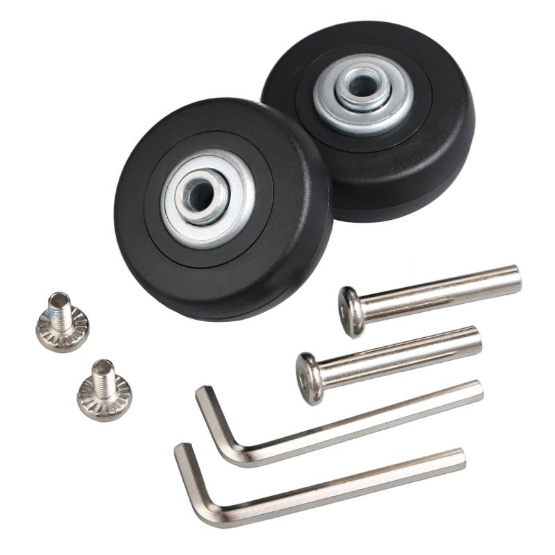 Mtsooning 2Sets 50x18mm Gepäck Koffer Ersatzräder Ersatz Wheels mit Achsen Schraubenschlüssel Reparatur von Mtsooning