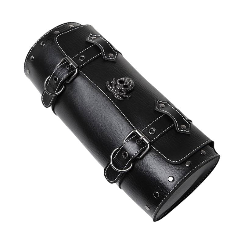 Front Taschen Werkzeugtasche Werkzeug Rollenbeutel Satteltaschenschädel Muster PU Vordere Gabel Lenkerbeutel von Mtucegi