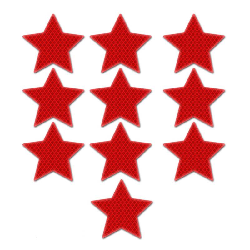 Mtucegi 10 Pieces Reflective Star Decals Warnbänder Aufkleber Selbstklebend Für LKW Auto Außensicherheitsdekoration von Mtucegi
