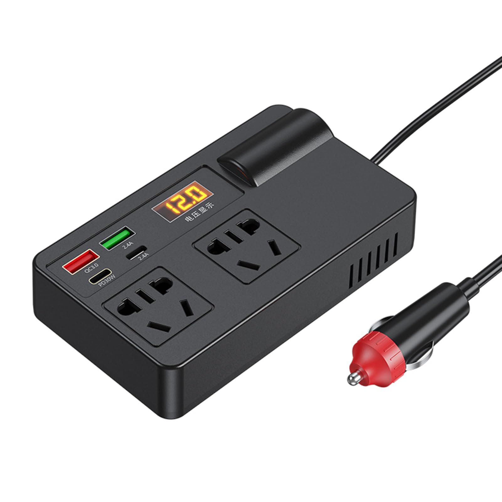Mtucegi 120W Wechselrichter Mit PD30W Typ C Und USB A Port DC12V-24V Bis 220 V Auto Plug Adapter Outlet Fahrzeug Essentiell Mtucegi 120W Wechselrichter Mit PD30W Typ C Und USB A Port DC12V-24V Bis 220 V Auto Plug Adapter Outlet Fahrzeug Essentiell von Mtucegi