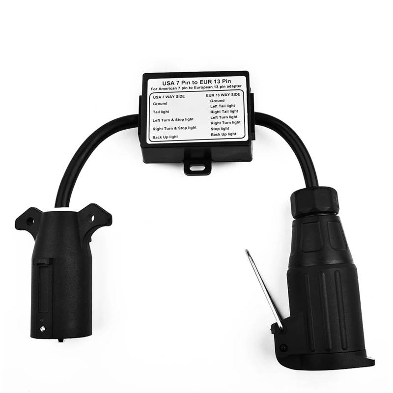 Mtucegi 7 Pin Bis 13 Pin Adapter Wetterfest Für Sichere Anhänger Und Fahrzeugverbindung Um Stabile Lichtsignale Sicherzustellen von Mtucegi