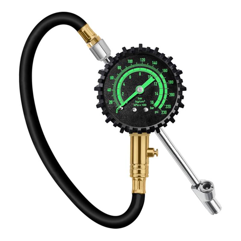 Mtucegi Digital Reifendruckmesser 1/4 FNPT Adapter 230psi Backlit Tire Druckprüfung Monitor Für Auto LKW Fahrradreifen von Mtucegi