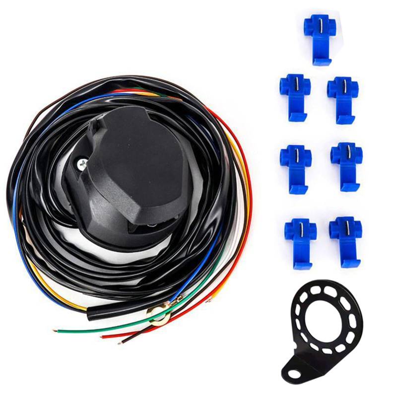 Mtucegi Schleppelektrik 13 Pin Sockelbaugruppe 2meter Verändertes Kabel Caravans Anhänger Sockel Elektrischer Abschleppadapter von Mtucegi