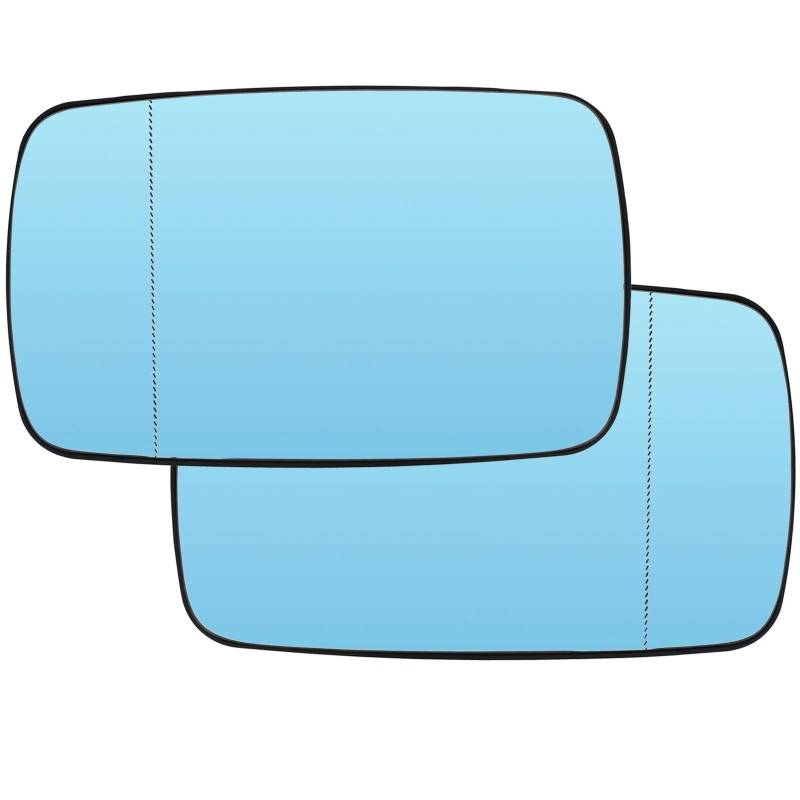Außenspiegel Für 3 5 Series E39 E46 320i 330i 325 525i 1997-2005 Links Rechts Tür Seite Flügel Spiegel Glas Erhitzt Blau Rückansicht Rück Spiegelglas Beheizbar(Left Right) von Mtuqvma