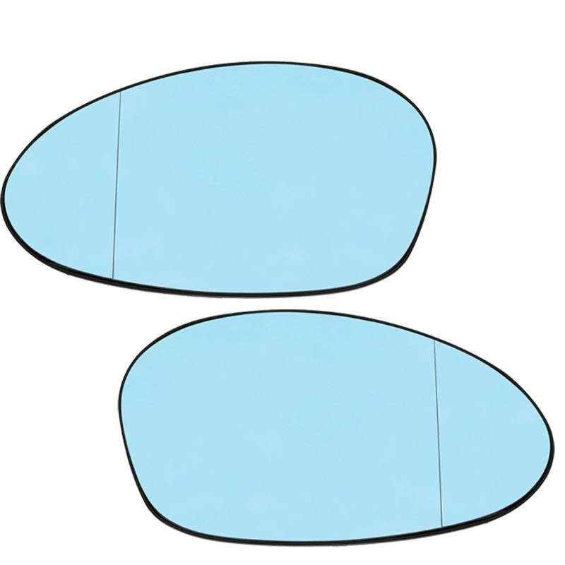 Außenspiegel Für E90 E91 E87 E88 2004-2009 E46 Links + Rechts Seite Beheizte Spiegel Flügel Blau Weiß Spiegel Rück Weitwinkel Auto Spiegelglas Beheizbar(Blue L and R) von Mtuqvma