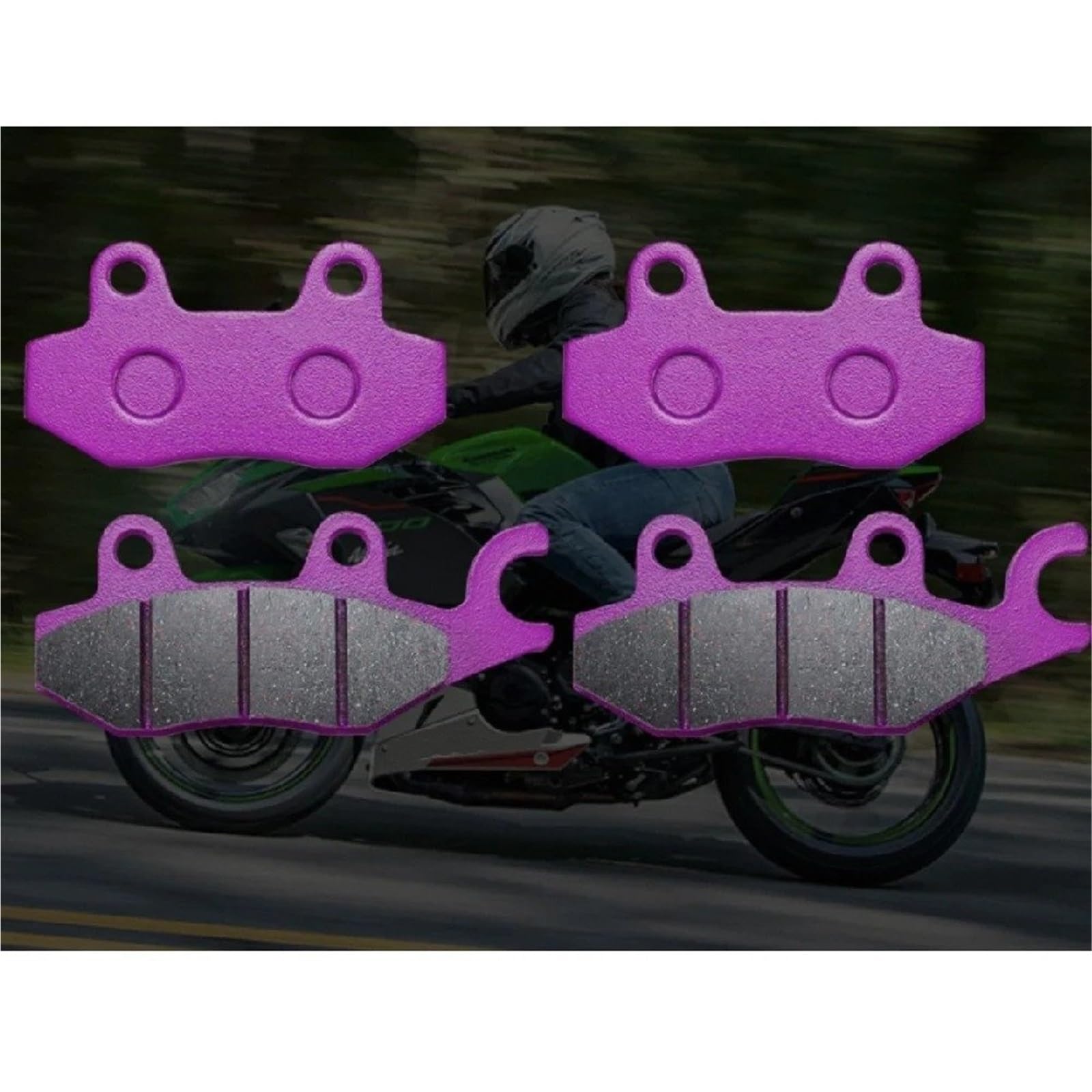 Bremsbeläge Motorrad Für NINJA400 500 Z25SL Für Ninja 400 Für Ninja 500 EX Für Z300 Für Z400 Motorrad Bremsbeläge Bremsscheibe Leder Zubehör Bremsbeläge(Front and Rear) von Mtuqvma