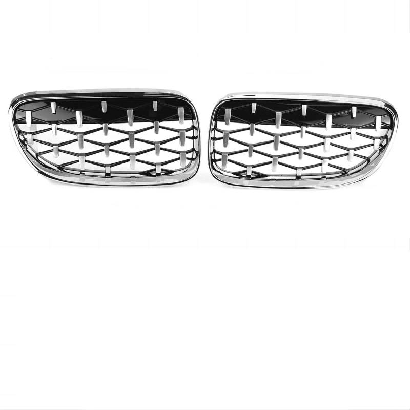 Front Kühlergrille Frills Für 3er E92 E93 M3 2-Türer 2006-2009 2010-2013 Frontnierengrills Kühlergrill Sport Für M-Stil Auto-Tuning-Zubehör Frontstoßstangenmaske(10-13 Silver) von Mtuqvma