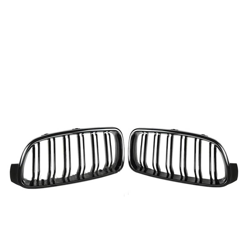 Front Kühlergrille Frills Für 3er F30 F31 320i 325i 328i 2012-2019 Grill Front Grillz Piano Black Dual Line Nierengrill Zubehör Frontstoßstangenmaske von Mtuqvma