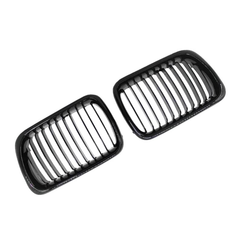 Front Kühlergrille Frills Für 3er-Reihe Für Compact Für Touring E36 1997 1998 1999 Matt/Glanz Schwarz 2 Stück Auto Frontstoßstange Nierengrill Racing Grills Gitter Frontstoßstangenmaske(Gloss Black) von Mtuqvma