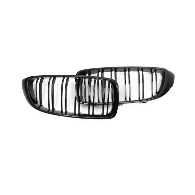 Front Kühlergrille Frills Für 4 Series F32 F33 F36 F82 F83 2013 2014 2015 2016 2017 Auto Frontgrill Racing Grill Dual-Lamellen Glänzend Schwarz ABS Frontstoßstangenmaske von Mtuqvma