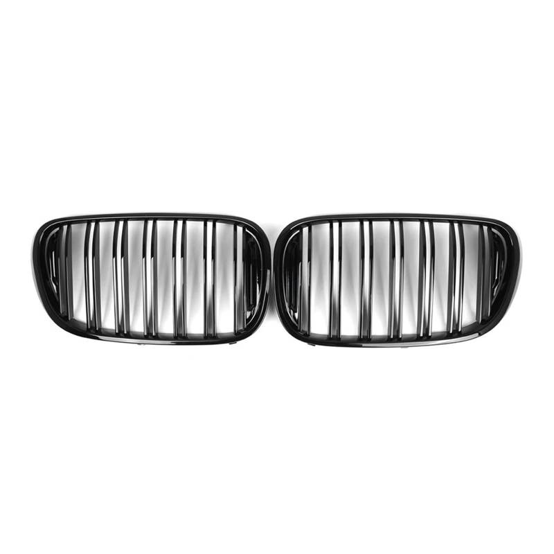 Front Kühlergrille Frills Für 7 Series G11 G12 2016 2017 2018 2019 1 Paar Auto Dual Lamellen Frontstoßstangengrill Nierengrill Glänzend Schwarz ABS Kunststoff Frontstoßstangenmaske von Mtuqvma