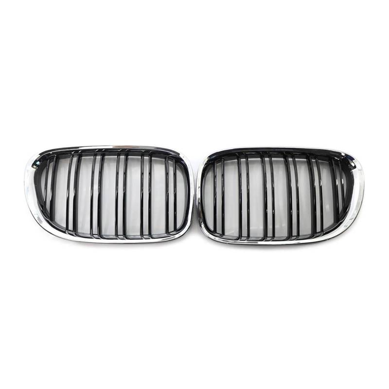 Front Kühlergrille Frills Für 7Series F02 F01 F03 730 740Li 750Li XDrive 2009 2010 2011 2012 2X Auto Kühlergrill Chromrahmen Glänzender Schwarzer Lamellengrill Frontstoßstangenmaske von Mtuqvma