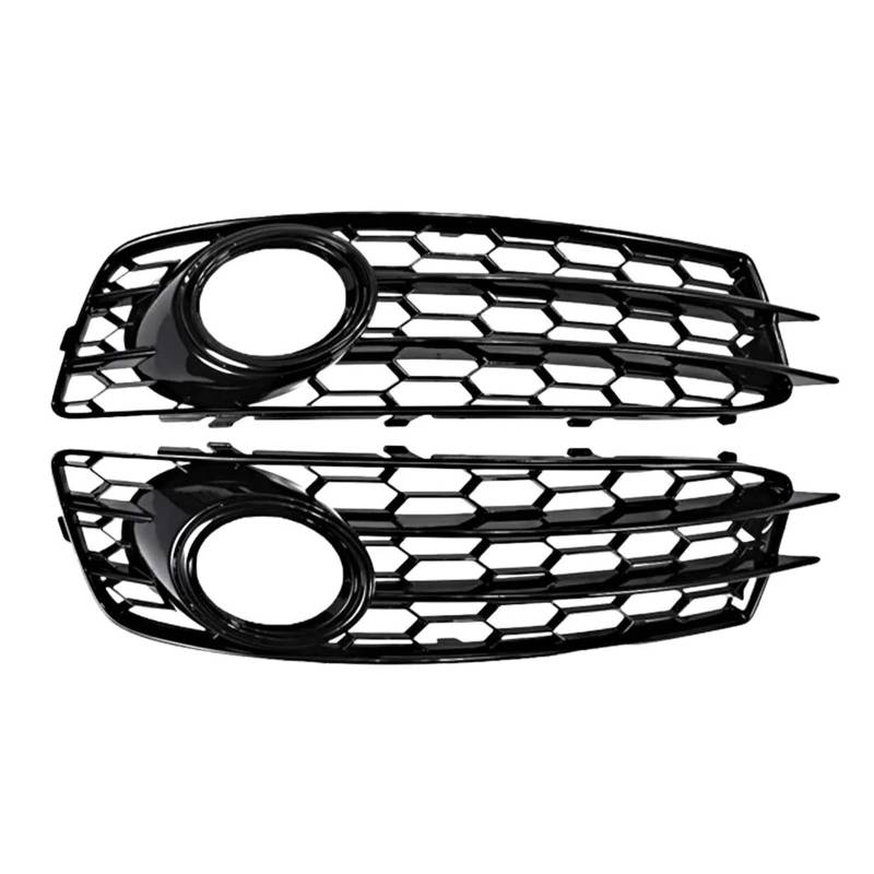 Front Kühlergrille Frills Für A3 8P Für S-Line 2009-2012 8P0807682 2 Stücke ABS Auto Front Stoßstange Nebel Licht Lampe Kühlergrill Grill Abdeckung Mesh Links Rechts Frontstoßstangenmaske(Black Ring S von Mtuqvma