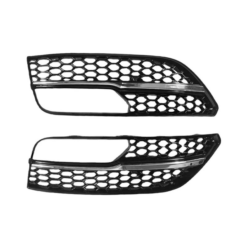 Front Kühlergrille Frills Für A3 Fließheck 2013 2014 2015 2016 2PCS Front Stoßstange Nebel Licht Surround Abdeckung Grille Frontstoßstangenmaske(Silber) von Mtuqvma