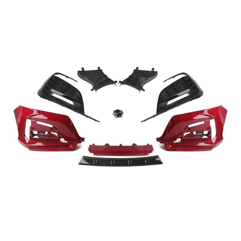 Front Kühlergrille Frills Für Accord 10th 2018 2019 2020 2021 Auto Vorderen Stoßfänger Surround Molding Trim Abdeckung Gehäuse Kühler Spoiler Frontstoßstangenmaske(Red) von Mtuqvma