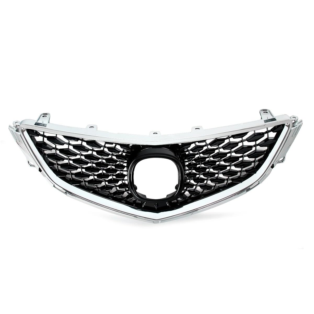 Front Kühlergrille Frills Für Acura 2015 2016 2017 Chrom-Frontgrill Modifizierter Grill Vorderer Oberer Stoßfängergrill Kühlergrill Renngrills Zubehör Frontstoßstangenmaske(Chrome) von Mtuqvma