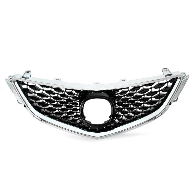 Front Kühlergrille Frills Für Acura 2015 2016 2017 Chrom-Frontgrill Modifizierter Grill Vorderer Oberer Stoßfängergrill Kühlergrill Renngrills Zubehör Frontstoßstangenmaske(Chrome) von Mtuqvma